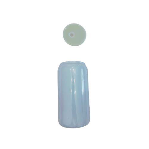 White Glass Can with Lid, Straws, and Bow - 16 oz Glass Drinking Cup, Ice Glass Coffee Cup, Tumbler Drinking Glasses