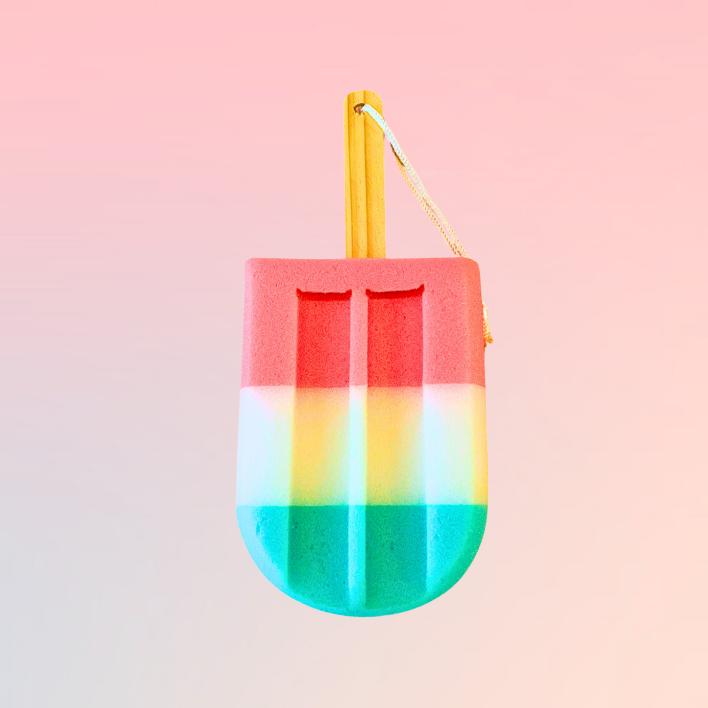 Ice Cream Shaped Bath Sponge with Short Handle, Bathing Accessories Body Loofah Sponge for Shower