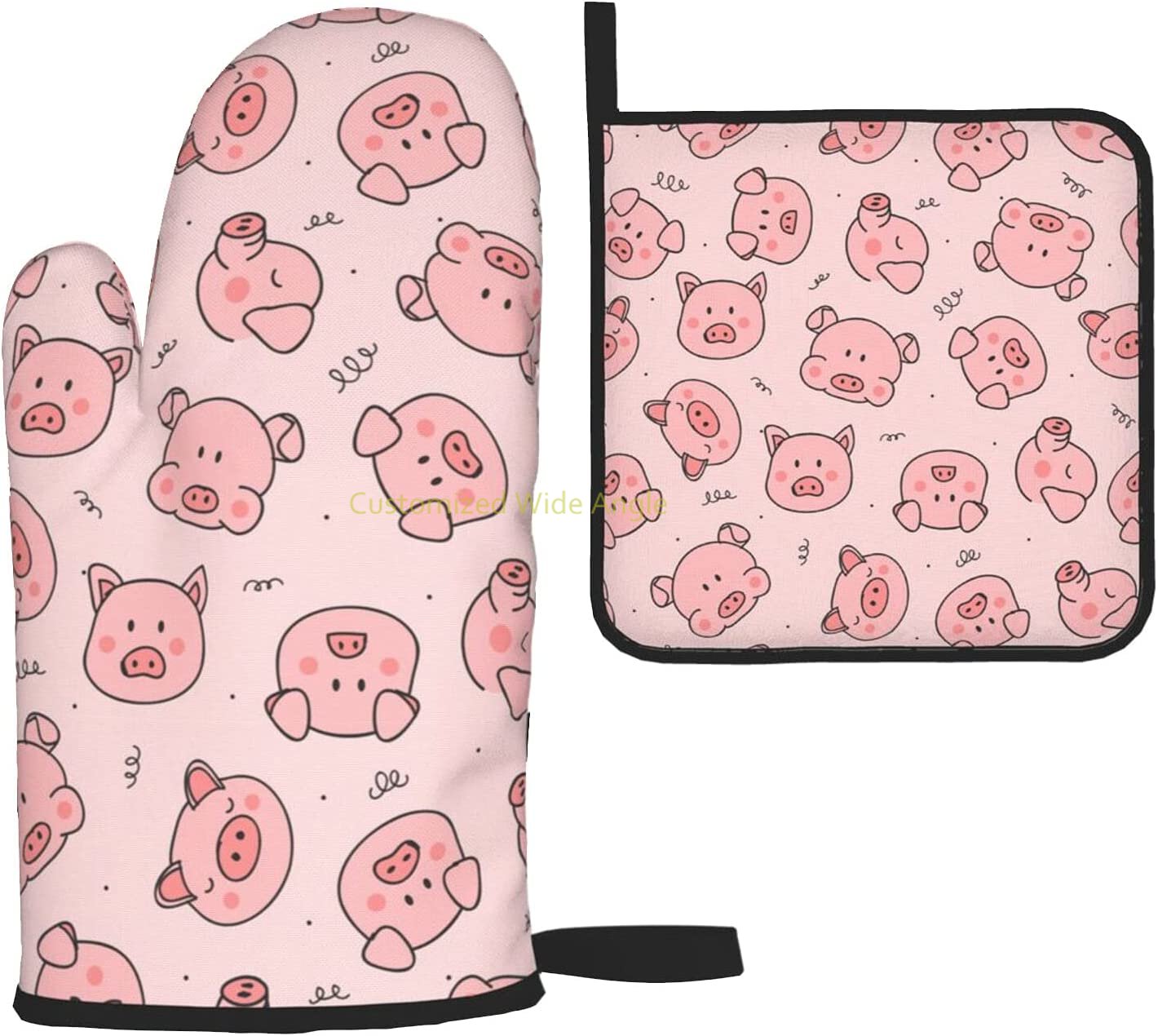 Cute Pink Pig Heat Resistant Oven Mitts – HappyMargaritas