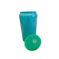 💚 Green Bow Glass Can Cup with Lid & Straw | 16 oz