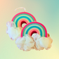 🌈 Pink & Blue Rainbow Loofah Bath Sponge for Self-Care