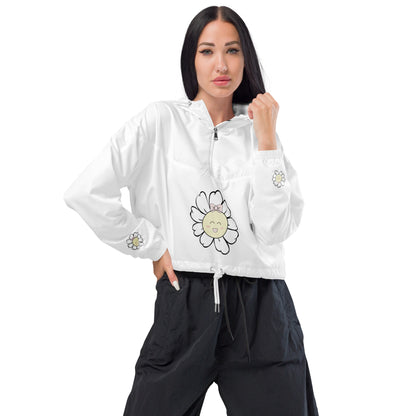 🌸 Happy Margaritas Women’s Cropped Windbreaker