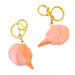 🍦 Pink Pom Pom Ice Cream Keychain Charm