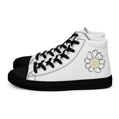 💖 Happy Margaritas Men’s High Top Canvas Shoes