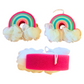 🌈 Pink & Blue Rainbow Loofah Bath Sponge for Self-Care
