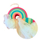 🌈 Pink & Blue Rainbow Loofah Bath Sponge for Self-Care