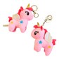 🦄 Pink Plush Unicorn Keychain Charm