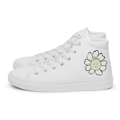 💖 Happy Margaritas Women’s High Top Canvas Shoes