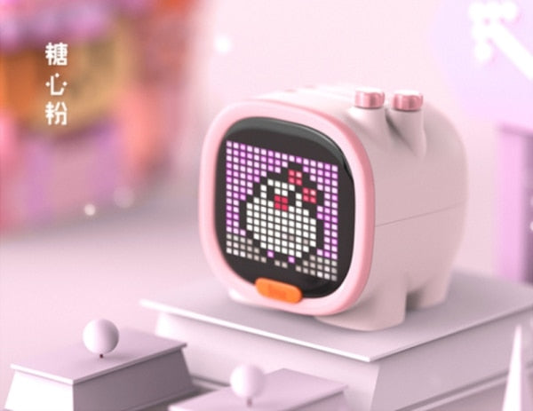 retro pixel art speaker