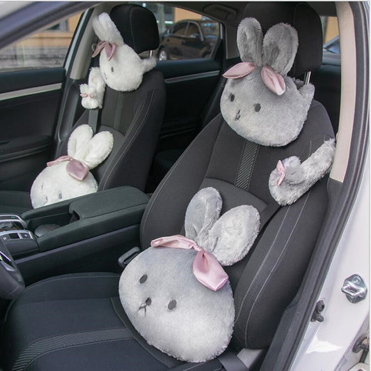 lovely bunny pillows for car interior