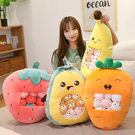 cute fruits doll with 8 smaller dolls inside