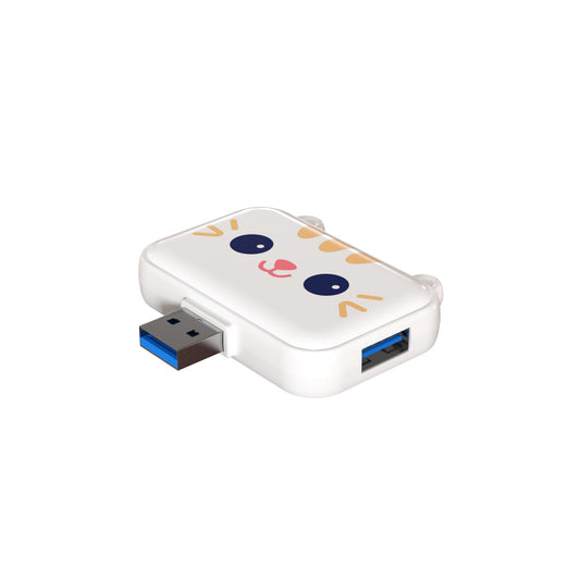 cute 3 ports hub adapter