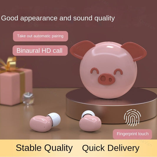 cute piggy bluetooth headphones