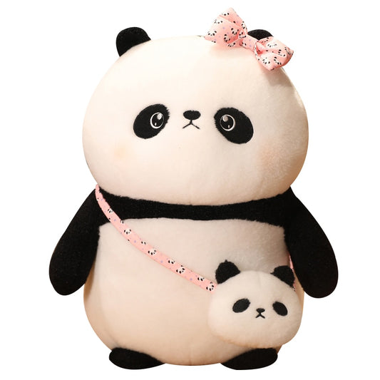cute panda doll with bow