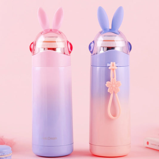 cute bunny stainless steel water bottle