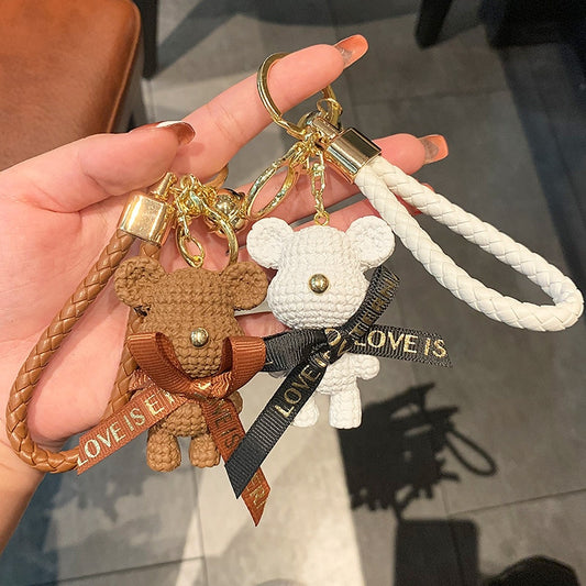 cute bear car keychain