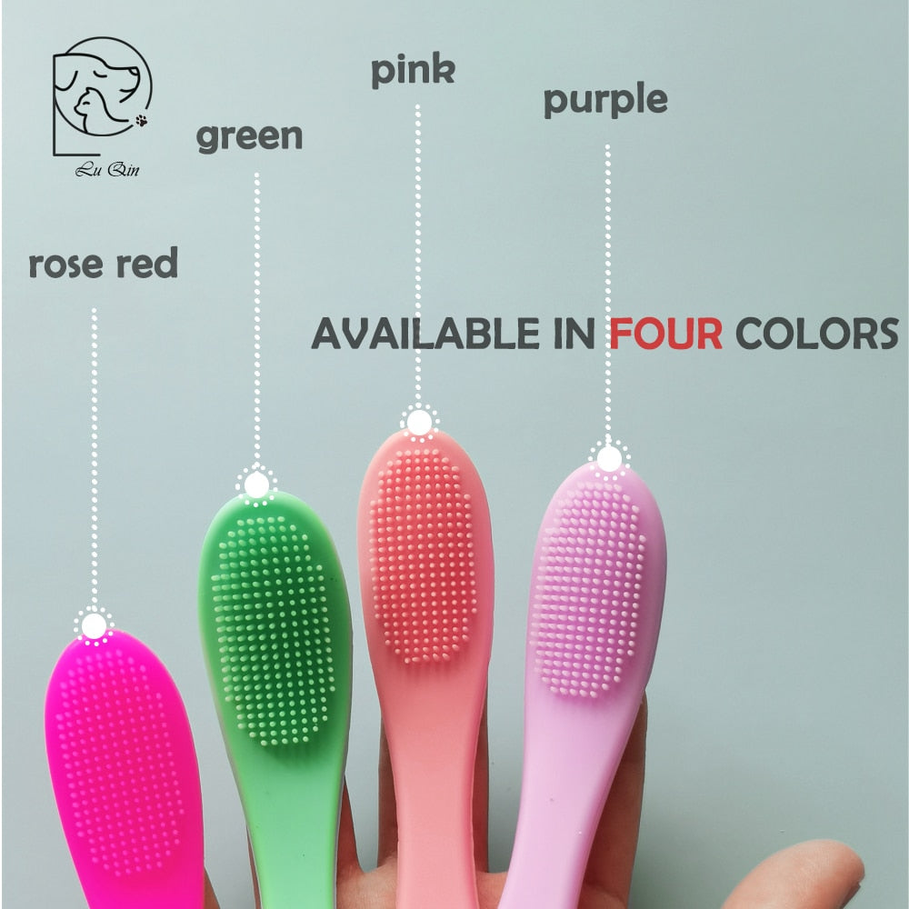 Dog Cat Cleaning Supplies Soft Pet Finger Brush Cats Brush Toothbrush Tear  Stains Brush Eye Care Pets Cleaning Grooming Tools