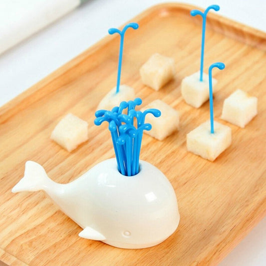 cute white whale toothpicks