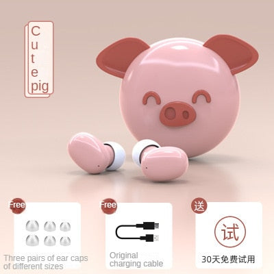 cute piggy wireless headphones