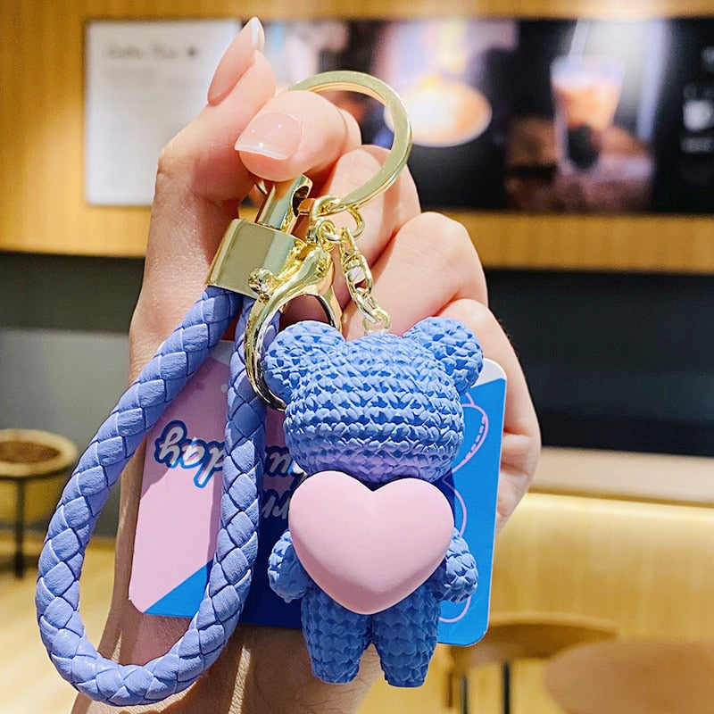 cute bear wallet keychain