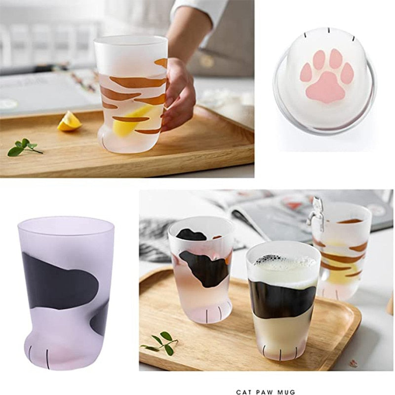 cute transparent cat cup