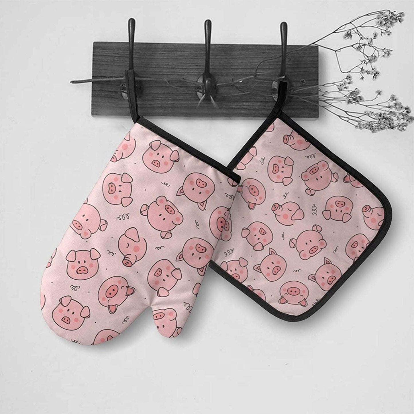 Cute Pink Pig Heat Resistant Oven Mitts – HappyMargaritas