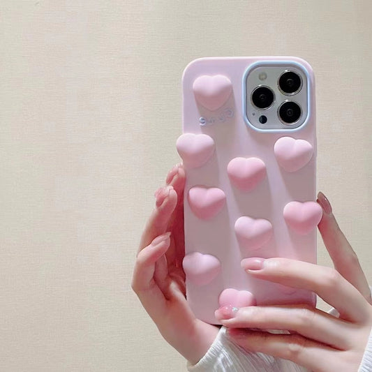 pink heart 3d case