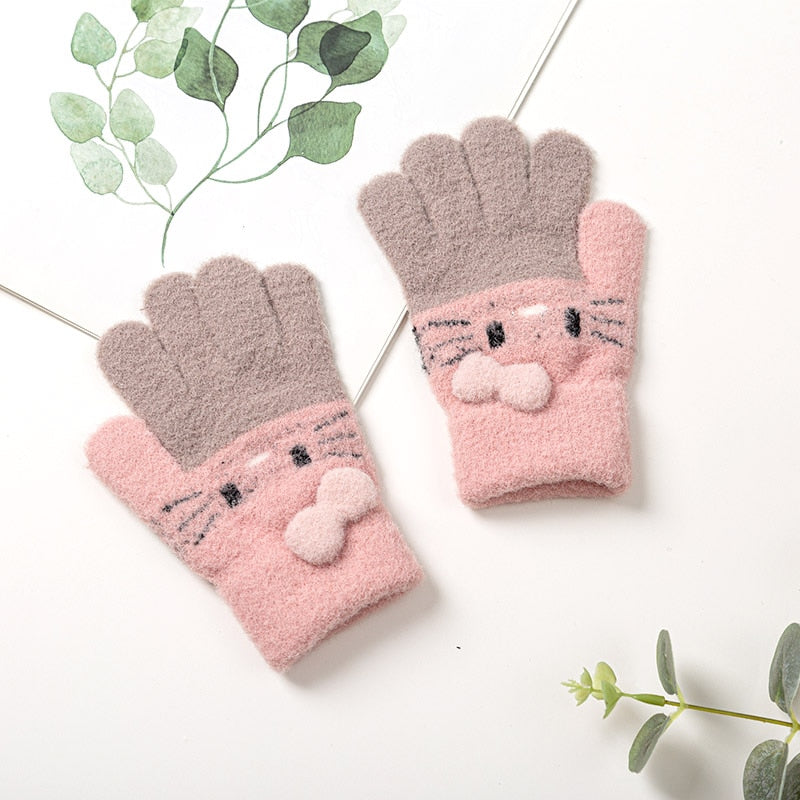 kids winter soft gloves