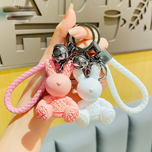super cute bunny keychain