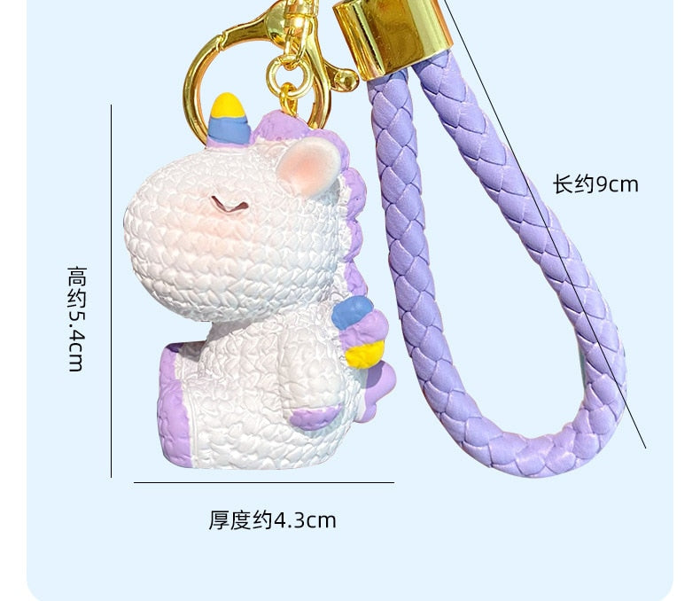 colorful unicorn keychain