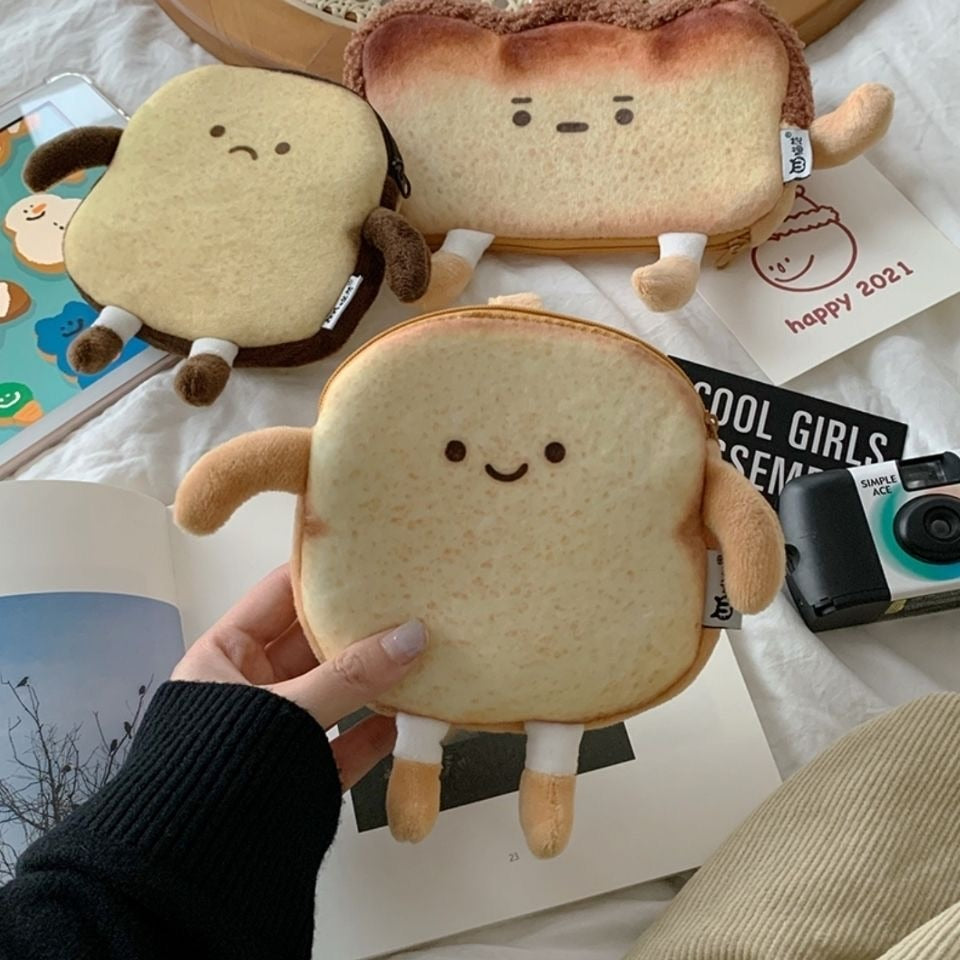 cute cartoon bread shoulder bag