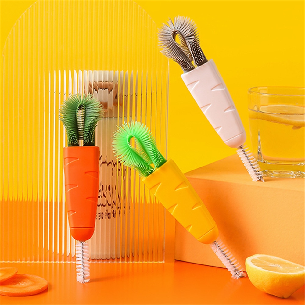 cute carrot cleaning brush