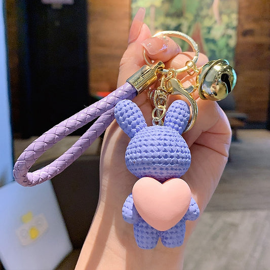 cute bunny bag keychain